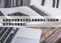 北京区块链重点公司名单最新排名[北京区块链开发公司哪里好]