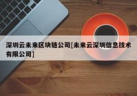 深圳云未来区块链公司[未来云深圳信息技术有限公司]